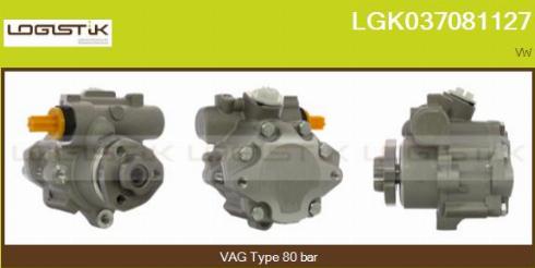 LGK LGK037081127 - Hydraulic Pump, steering system autospares.lv