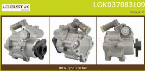 LGK LGK037083109 - Hydraulic Pump, steering system autospares.lv