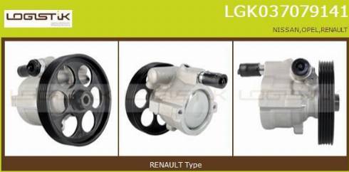 LGK LGK037079141 - Hydraulic Pump, steering system autospares.lv