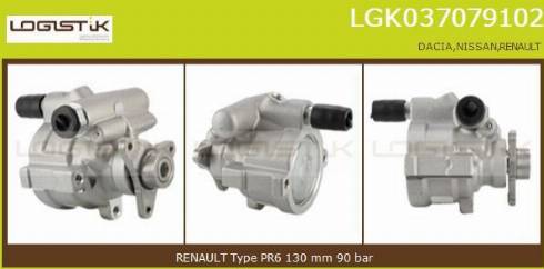 LGK LGK037079102 - Hydraulic Pump, steering system autospares.lv