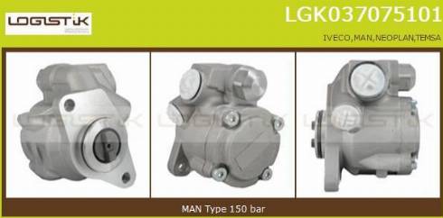 LGK LGK037075101 - Hydraulic Pump, steering system autospares.lv