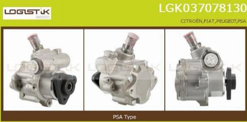 LGK LGK037078130 - Hydraulic Pump, steering system autospares.lv