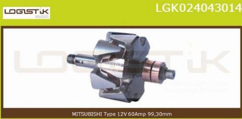 LGK LGK024043014 - Rotor, alternator autospares.lv