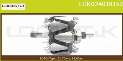 LGK LGK024018152 - Rotor, alternator autospares.lv