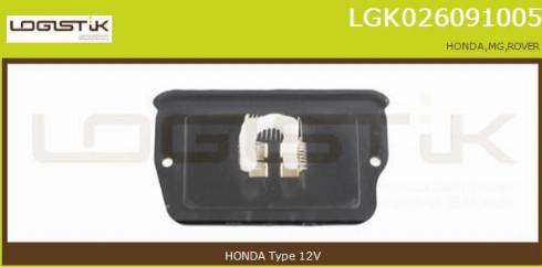 LGK LGK026091005 - Resistor, interior blower autospares.lv