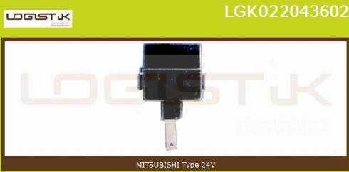 LGK LGK022043602 - Voltage regulator, alternator autospares.lv