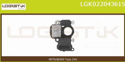 LGK LGK022043615 - Voltage regulator, alternator autospares.lv