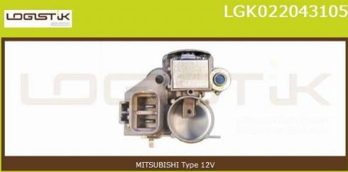 LGK LGK022043105 - Voltage regulator, alternator autospares.lv