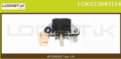 LGK LGK022043114 - Voltage regulator, alternator autospares.lv