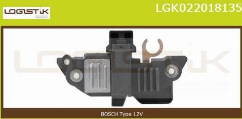 LGK LGK022018135 - Voltage regulator, alternator autospares.lv