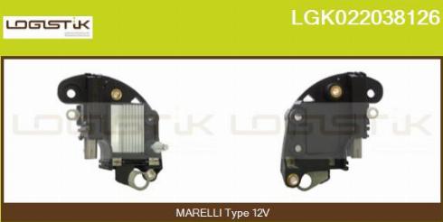 LGK LGK022038126 - Voltage regulator, alternator autospares.lv