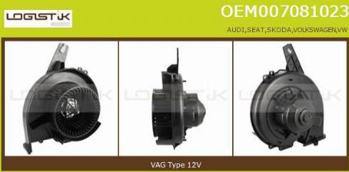 LGK OEM007081023 - Interior Blower autospares.lv