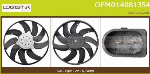 LGK OEM014081354 - Fan, radiator autospares.lv