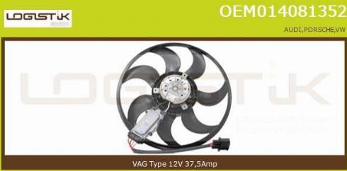 LGK OEM014081352 - Fan, radiator autospares.lv