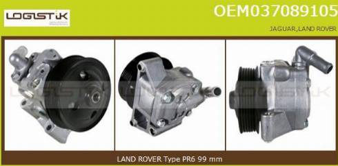 LGK OEM037089105 - Hydraulic Pump, steering system autospares.lv