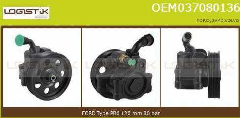 LGK OEM037080136 - Hydraulic Pump, steering system autospares.lv