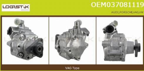 LGK OEM037081119 - Hydraulic Pump, steering system autospares.lv