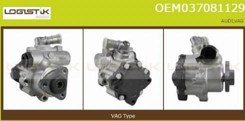 LGK OEM037081129 - Hydraulic Pump, steering system autospares.lv