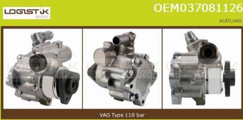 LGK OEM037081126 - Hydraulic Pump, steering system autospares.lv