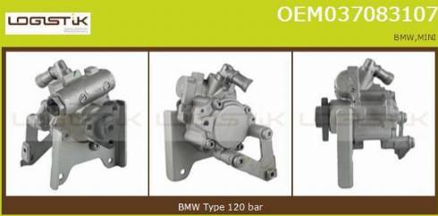 LGK OEM037083107 - Hydraulic Pump, steering system autospares.lv