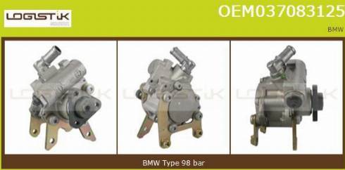 LGK OEM037083125 - Hydraulic Pump, steering system autospares.lv