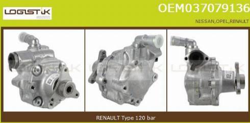 LGK OEM037079136 - Hydraulic Pump, steering system autospares.lv