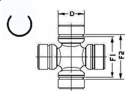 Löbro U960 - Flexible disc, propshaft joint autospares.lv