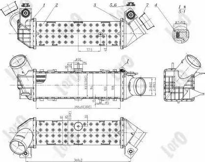 Loro 046-018-0003 - Intercooler, charger autospares.lv