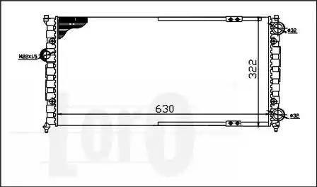 Loro 046-017-0006 - Radiator, engine cooling autospares.lv