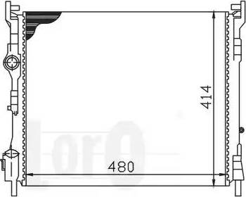 Loro 042-017-0042 - Radiator, engine cooling autospares.lv