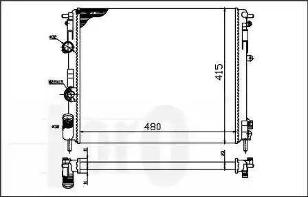 Loro 042-017-0006 - Radiator, engine cooling autospares.lv