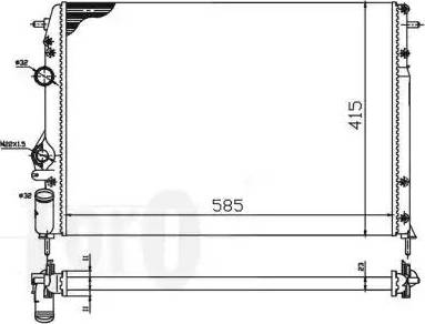 Loro 042-017-0036 - Radiator, engine cooling autospares.lv