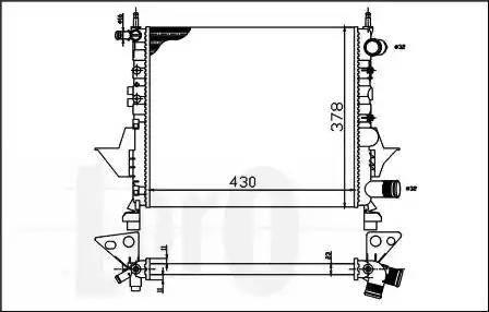 Loro 042-017-0023 - Radiator, engine cooling autospares.lv