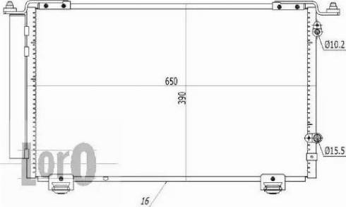 Loro 051-016-0030 - Condenser, air conditioning autospares.lv