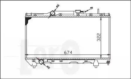 Loro 051-017-0004 - Radiator, engine cooling autospares.lv