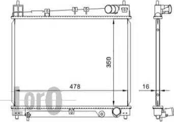 Loro 051-017-0002 - Radiator, engine cooling autospares.lv