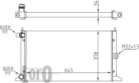 Loro 053-017-0048 - Radiator, engine cooling autospares.lv