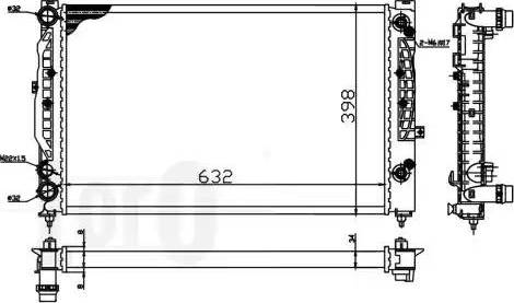 Loro 053-017-0053 - Radiator, engine cooling autospares.lv