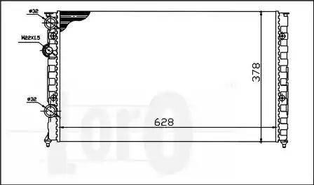 Loro 053-017-0009 - Radiator, engine cooling autospares.lv