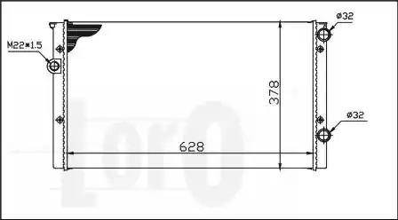 Loro 053-017-0006 - Radiator, engine cooling autospares.lv