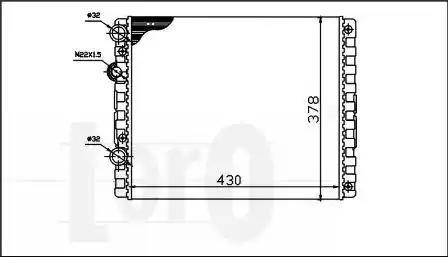 Loro 053-017-0036 - Radiator, engine cooling autospares.lv