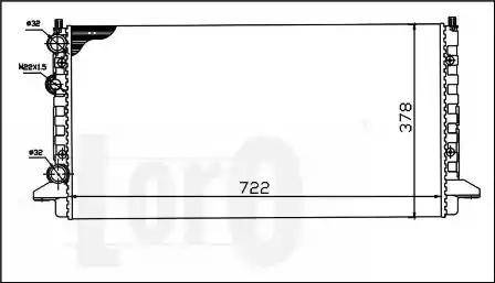 Loro 053-017-0031 - Radiator, engine cooling autospares.lv