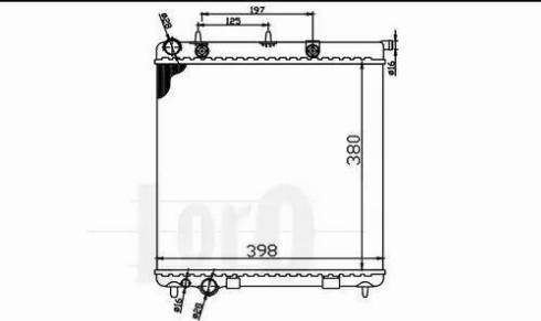 Loro 009-017-0046 - Radiator, engine cooling autospares.lv