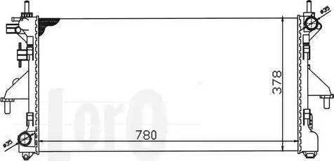 Loro 009-017-0040 - Radiator, engine cooling autospares.lv