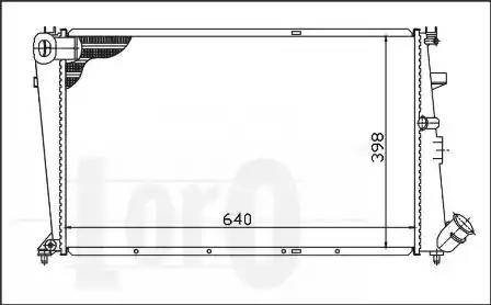 Loro 009-017-0050 - Radiator, engine cooling autospares.lv