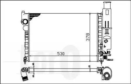 Loro 009-017-0005 - Radiator, engine cooling autospares.lv