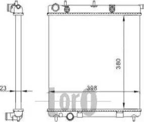 Loro 009-017-0016 - Radiator, engine cooling autospares.lv