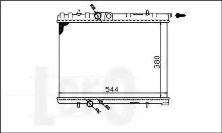 Loro 009-017-0012 - Radiator, engine cooling autospares.lv