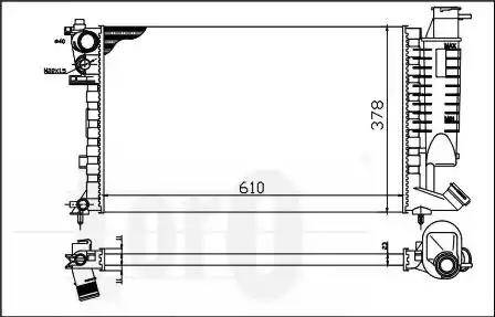 Loro 009-017-0017 - Radiator, engine cooling autospares.lv