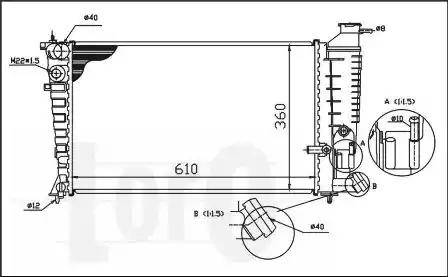 Loro 009-017-0031 - Radiator, engine cooling autospares.lv